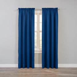 Wide Width BH Studio Microfiber Rod-Pocket Panel by BH Studio in Navy (Size 50" W 72" L)
