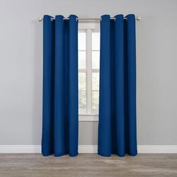 Wide Width BH Studio Microfiber Grommet Panel by BH Studio in Navy (Size 50" W 108"L)