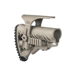 FAB Defense GLR16 with a GCP Cheek Riser and GPCP Picatinny Rail Adaptor Flat Dark Earth FX-GLR16PCPT