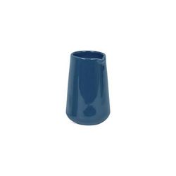 Front of the House TCR016BLP23 6 oz Bevel Pourer - Porcelain, Lapis, Lapis, Blue