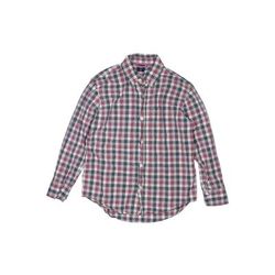 Gap Kids Long Sleeve Button Down Shirt: Purple Plaid Tops - Size 8