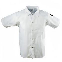 Chef Revival CS006WH-S Chef's Shirt w/ Short Sleeves - Poly/Cotton, White, Small