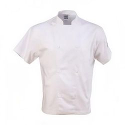 Chef Revival J205-M Chef's Jacket w/ Short Sleeves - Poly/Cotton, White, Medium