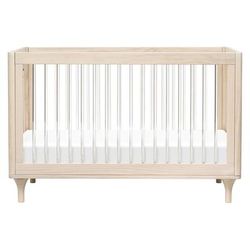 Babyletto Lolly 3-In-1 Convertible Crib with Toddler Bed Conversion Kit - Washed Natural / Acrylic