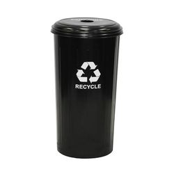 Witt 10/1DTBK 20 gal Cans Recycle Bin - Indoor, Decorative, 20 Gallon, Black