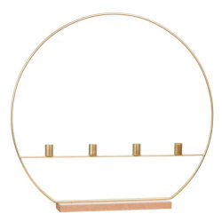 Bougeoir « anneau » en fil métallique, 60 cm Ø