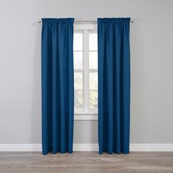 Wide Width BH Studio Microfiber Rod-Pocket Panel by BH Studio in Marine Blue (Size 50" W 108"L)