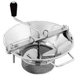 Louis Tellier X5 X5010 8 qt Food Mill w/ (1) 1-mm. Grid - 14 3/4" Deep, Stainless Steel