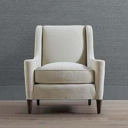 Davina Accent Chair - Pewter Kent Performance Leather - Frontgate