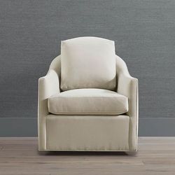 Illara Swivel Chair - Sunbrella Abundant Wren - Frontgate