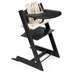 Tripp Trapp High Chair and Cushion with Stokke Tray - Black / Mickey Signature
