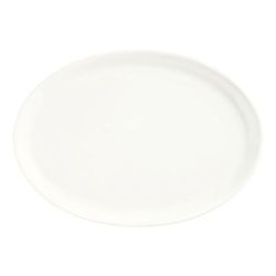 Libbey 905356301 9" x 6-1/2" Oval Slenda Tray - Porcelain, White Royal Rideau, 1 Dozen