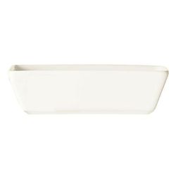 Libbey SL-4 4 oz Rectangular Porcelain Sauce Bowl, 4 1/4 x 2 1/2", Bright White, Slate