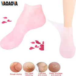 Chaussettes de Soins des Pieds en Gel de Silicone Hydratant 1 Paire Talon Book ine Longueur