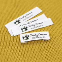 Custom Sewing label，Custom Clothing Labels - Brand Tags, Logo or Text, Handmade, Custom Design (FR002)