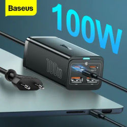 Baseus GaN 100W 65W Desktop Charger Quick Charge 4.0 QC 3.0 PD USB-C Type C USB Fast Charging For