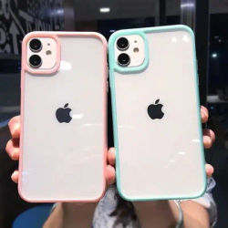 Color Transparent Shockproof Phone Case For iPhone 12 13 14 15 Mini 11 Pro Max XR X XS Max 6 6s 7 8