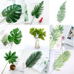 25~80cm Simulation Leaf Fake Plant Leaves for Adornment Photography Background Accessories Studio