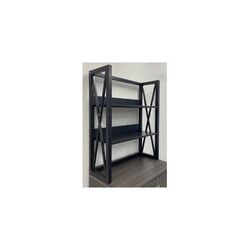 Xdustrial Series Black Metal Frame 36"W Open Storage Hutch