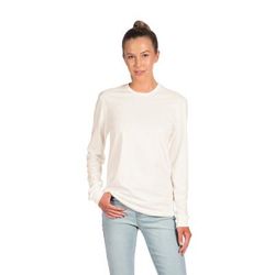 Next Level 6211NL CVC Long-Sleeve T-Shirt in White size XL | Cotton/Polyester Blend NL6211, 6211