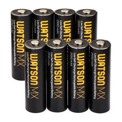 Watson MX AA NiMH Rechargeable Batteries (8-Pack, 1.2V, 2550mAh) AA-LD25508