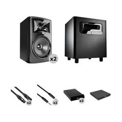 JBL 308P MkII - Studio Monitor Kit with Powered Subwoofer, Cables, and Isolatio 308P MKII