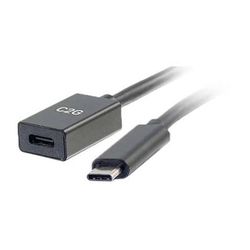 C2G 3' USB Type-C Male to Female Extension Cable (Black) 28656