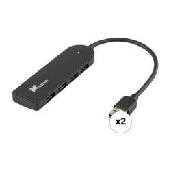 Xcellon 4-Port Slim USB-A 3.2 Gen 1 Hub (2-Pack) USB-4311-2