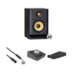 KRK KRK G4 ROKIT 5 Active Studio Monitor Kit with Passive Monitor Controller, C RP5G4