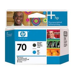 HP 70 Matte Black & Cyan Printhead C9404A