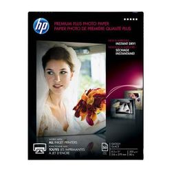 HP Premium Plus Photo Paper, Glossy (50 Sheets, 8.5 x 11") CR664A