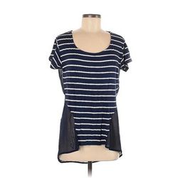 Studio Y Short Sleeve Top Blue Scoop Neck Tops - Women's Size Medium