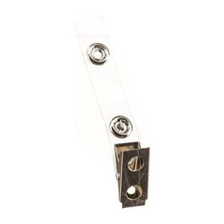 IDP Badge Reel Vinyl Strap with Nickel-Plated Steel 2-Hold Clip (Clear, 100-Pac 900634-C