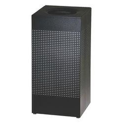 Rubbermaid FGSC14EPLTBK 16-gal Indoor Decorative Trash Can - Metal, Black