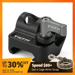 TILTA TA-15RH 15mm Rod Holder to 1/4"-20 Adapter Front Mounted & Side Mounted 15mm Rod Holder to