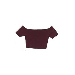 Baby Gap Short Sleeve Top Burgundy Off The Shoulder Tops - Kids Girl's Size Up to 7lbs