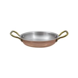 Paderno A1551528 112 Oz. Round Gratin - Aluminum/Copper/Stainless Steel