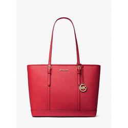 Michael Kors Jet Set Travel Large Saffiano Leather Tote Bag Red One Size