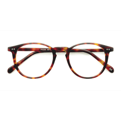 Unisex s round Warm Tortoise Acetate Prescription eyeglasses - Eyebuydirect s Prism