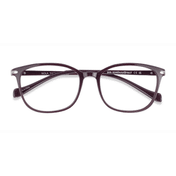 Unisex s rectangle Dark Red Plastic Prescription eyeglasses - Eyebuydirect s Nola