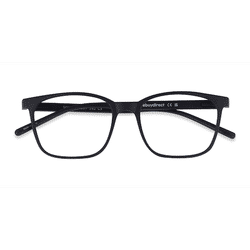 Unisex s square Black Plastic Prescription eyeglasses - Eyebuydirect s Soul