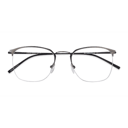 Unisex s square Gunmetal Metal Prescription eyeglasses - Eyebuydirect s Urban