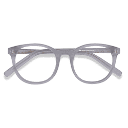 Unisex s round Matte Clear Acetate Prescription eyeglasses - Eyebuydirect s Primrose