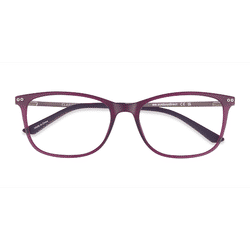 Female s rectangle Purple Plastic, Metal Prescription eyeglasses - Eyebuydirect s Clarity