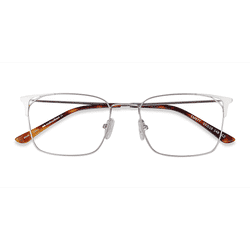 Male s rectangle Silver Metal Prescription eyeglasses - Eyebuydirect s Emett