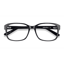 Male s rectangle Black Acetate Prescription eyeglasses - Eyebuydirect s Tobias