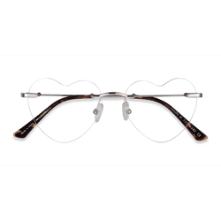 Female s heart Silver Metal Prescription eyeglasses - Eyebuydirect s Amore