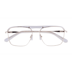 Male s aviator Clear & Gold Acetate, Metal Prescription eyeglasses - Eyebuydirect s Dynamo