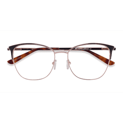 Female s horn Black Rose Gold Metal Prescription eyeglasses - Eyebuydirect s Kelsey
