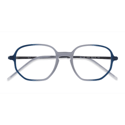 Unisex s geometric Clear Blue Metal,Plastic Prescription eyeglasses - Eyebuydirect s Ray-Ban RB7152